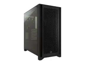 Case Corsair 4000d Airflow S/fuente (cc-9011200-ww) Panel De Vidrio, 2 Ventiladores, Negro