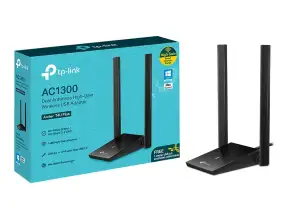 Adaptador Usb Inalambrico Tp-link T4u Plus Ac1300 Doble Antena (tl-archer T4u Plus)