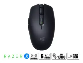 Mouse Inalambrico Razer Orochi V2 Gaming (rz01-03730100-r3u1) Hasta 18.000 Dpi, 2.4ghz, Bluetooth, Negro