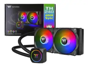 Sistema De Enfriamiento Liquido Thermaltake Th240 Argb Sync (cl-w286-pl12sw-a) 2 Ventiladores, 240mm, Led Argb