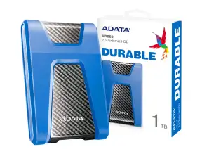 Disco Duro Externo Adata 1tb Hd650 Anti Golpe (ahd650-1tu31-cbl) Unidad De Almacenamiento Portable, Azul