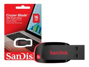 Memoria Usb Sandisk 16gb Cruzer Blade (sdcz50c-016g-b35be) Dispositivo De Almacenamiento, Azul