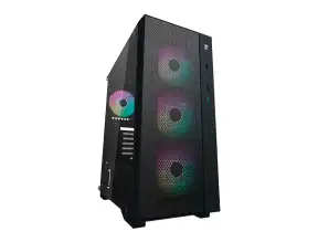 Case Deepcool Matrexx 55 Mesh Add-rgb 4f S/fuente (dp-atx-matrexx55-mesh-ar-4f) Panel De Vidrio, 4 Ventiladores, Led Argb, Negro