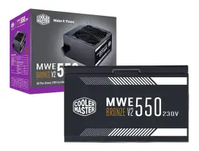 Fuente De Poder Cooler Master 550w Mwe V2 (mpe-5501-acabw-bus) Atx, 80 Plus Bronze, No Modular, Negro