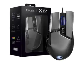 Mouse Evga X17 Gaming (903-w1-17gr-kr) Hasta 16.000 Dpi, 10 Botones, Rgb, Gris