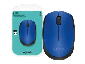 Mouse Inalambrico Logitech M170 (910-004800) Hasta 1000 Dpi, Receptor Usb, 3 Botones, Azul