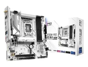 Placa Madre Asrock B760m Pro Rs/d5 Wifi White (b760mprorswifiwhite) Socket Lga 1700, Ram Ddr5 Buss 5333oc Mhz, 14va, 13va, 12va Gen, Rgb