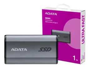 Disco Solido Externo Adata 1tb Se880 (aeli-se880-1tcgy) Unidad De Almacenamiento Portalbe, Usb 3.2, Negro