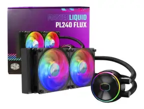 Sistema De Enfriamiento Liquido Cooler Master Masterliquid Pl240 Flux (mly-d24m-a23pz-r1) 2 Ventiladores, 240mm, Led Argb