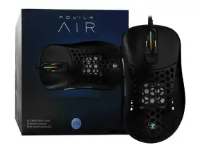 Mouse Vsg Gamer Aquilar Air Negro Brillante (vg-m550-blk-glo) Hasta 16.000 Dpi, 6 Botones, Rgb