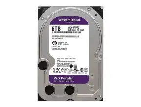 Disco Duro Western Digital 6tb (wd64purz) Cache 256mb, 5400 Rpm, 3.5", Sata 6, Para Video Vigilancia, Purpura