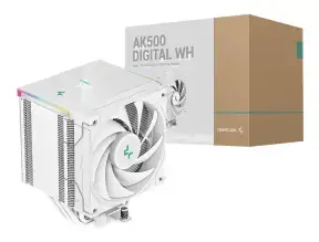 Cooler Para Procesador Deepcool Ak500 Digital Wh (r-ak500-whadmn-g) 1 Ventilador, 120 Mm, Blanco