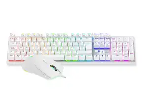 Combo 2 En Uno Antryx Chrome Storm Gc-3100 (agc-3100wre-sp) Teclado, Led Rgb, Mouse 8 Botones, 7200 Dpi