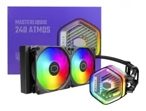 Sistema De Enfriamiento Liquido Cooler Master Masterliquid 240 Atmos (mlx-d24m-a25pz-r1) 2 Ventiladores, 240mm, Led Argb