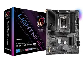 Placa Madre Asrock Z790 Pg Lightning Wifi (90-z790lightning Wifi) Socket Lga 1700, Ram Ddr5 Buss 7200oc Mhz, 14va, 13va, 12va Gen