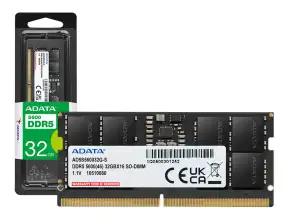 Memoria Para Laptop Sodimm Adata Ddr5 32gb (ad5s560032g-s) 5600 Mhz, Negro