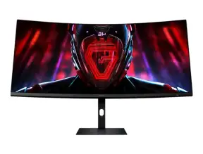 Monitor Xiaomi 34 Pulgadas G34wqi (c34wqba-rggl) Gaming Curvo, Frecuencia 180hz, Wqhd, 1ms, 2 Hdmi, 2 Dp, Negro