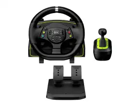 Volante Con Pedal Genius Gx Speed Master X2 Dual Motor Vibration 1080° Rotacion, Pedales + Palanca (31620002400)