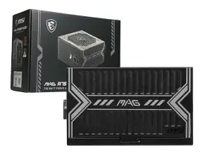 Fuente De Poder Msi 750w Mag Pcie5 (mag-a750bn-pcie5) Atx, 80 Plus Bronze, No Modular, Negro