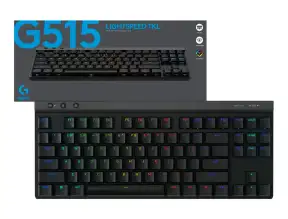 Teclado Gamer Inalambrico Logitech G515 Lightspeed Tkl (920-012423) Mecanico, Switch Brown, Led Rgb, Negro