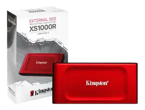 Disco Solido Externo Kingstong 1tb Xs1000r (sxs1000r/1000g) Unidad De Almacenamiento Portalbe, Usb 3.2, Rojo