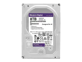 Disco Duro Western Digital 8tb (wd85purz) Cache 256mb, 5640 Rpm, 3.5", Sata 6, Para Video Vigilancia, Purpura