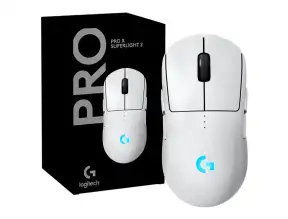 Mouse Inalambrico Logitech Pro 2 Ligthspeed Gaming (910-007290) Hasta 44.000 Dpi, 7 Botones Programables, Receptor Usb, Blanco