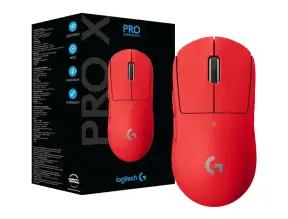 Mouse Inalambrico Logitech G Pro X Superlight Gaming (910-006783) Hasta 25.600 Dpi, Receptor Usb, 5 Botones, Rojo