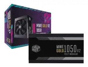 Fuente De Poder Cooler Master 1050w Mwe V2 (mpe-a501-afcag-3u2) Atx, 80 Plus Gold, Modular, Negro