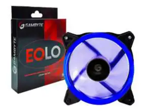 Cooler Para Case Gambyte Eolo (eolo-b) 120mm, Led Azul, Negro