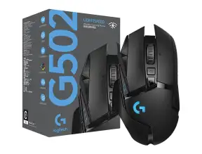 Mouse Inalambrico Logitech Gaming G502 Lightspeed (910-005565) Hasta 25.600 Dpi, 11 Botones Programables, Receptor Usb, Rgb, Negro