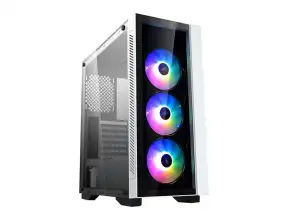 Case Deepcool Matrexx 55 V3 Wh 3f S/fuente (dp-atx-matrexx55v3-ar-wh-3f) Paneles De Vidrio, 3 Ventiladores, Led Argb, Blanco