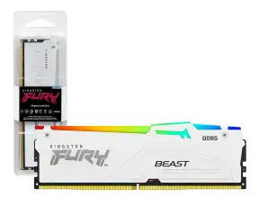 Memoria Ram Kingston Fury Ddr5 16gb Beast (kf552c40bwa-16) 5200 Mt/s, Blanco, Rgb