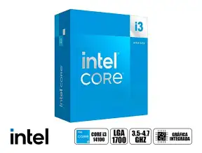 Procesador Intel Core I3 14100f 3.5ghz Hasta 4.7ghz 12mb (bx8071514100f) Lga 1700, 4 Nucleos, Sin Graficos Integrados