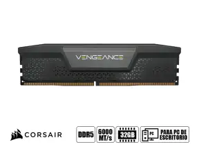 Memoria Ram Corsair Ddr5 32gb (16gbx2) Vengeance (cmk32gx5m2e6000c36) 6000 Mt/s, Negro, Cl 36