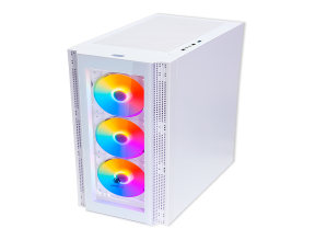 Case Antryx Rx 260 Gaming S/fuente (ac-rx260wfr) Blanco, Panel De Vidrio Frontal, 4 Ventiladores, Led Frgb