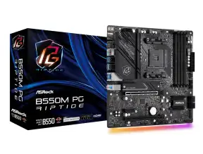 Placa Madre Asrock B550m Pg Riptide (90-mxbi90-a0uayz) Socket Am4, Ram Ddr4 Buss 4733oc Mhz, Rgb