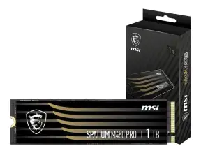 Unidad De Almacenamiento Ssd M.2 Pcie Msi 1tb Nvme Spatium M480 Pro, 2280 (spatium-m480-pro-pci1tb) 7400mb/s