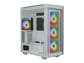 Case Xpg Battlecruiser Ii S/fuente (battlecruiseriist-whcww) Paneles De Vidrio, 4 Ventiladores, Led Argb, Blanco