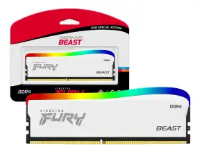 Memoria Ram Kingston Fury Ddr4 16gb Beast (kf436c18bwa/16) 3600 Mhz, Blanco, Rgb