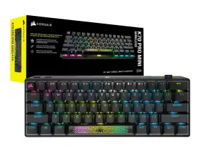 Teclado Gamer Inalambrico Corsair  K70 Rgb Pro Mini (ch-910951a-na) Mecanico, Bt 4.2 Y Multi Plataforma Color Negro