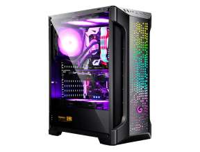 Case Gambyte Extintion S/fuente (extintion) Panel De Vidrio, 3 Ventiladores, Led Argb, Negro