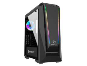 Case Gambyte Ryven Fuente 600w (gta80818a600w) Panel De Vidrio, 1 Ventilador, Led Argb, Negro