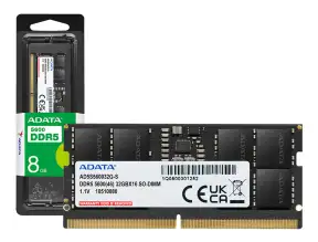 Memoria Para Laptop Sodimm Adata Ddr5 8gb (ad5s56008g-s) 5600 Mhz, Negro