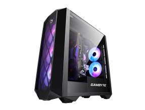 Case Gambyte Shadow Blade S/fuente (shadow Blade) Panel De Vidrio | 4 Ventiladores | Led Argb | Negro