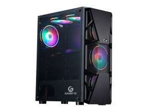 Case Gambyte Cyclop Fuente 600w (cf-cl3303) Panel De Vidrio, 4 Ventiladores, Led Argb, Negro 