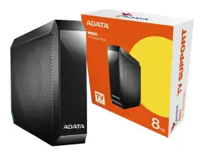 Disco Duro Externo Adata 8tb Hm800 Anti Golpe (ahm800-8tu32g1-cusbk) Unidad De Almacenamiento Portable, Usb 3.2, Negro