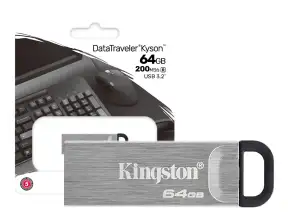 Memoria Usb Kingston 64gb Datatraveler Kyson Metal, Dispositivo De Almacenamiento, Usb 3.2 (dtkn/64gb)