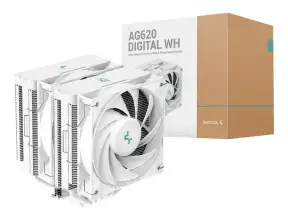 Cooler Para Procesador Deepcool Ag620 Digital Wh (r-ag620-whndmn-g-2) 2 Ventiladores, Aluminio