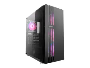 Case Gambyte Xlayer Fuente 650w (xlayer) Panel De Vidrio, 4 Ventiladores, Led Argb, Negro